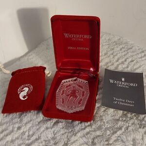 Vtg.Wterford Crystal 12 Days of Christmas "Ten Lords a leaping" Crystal Ornament